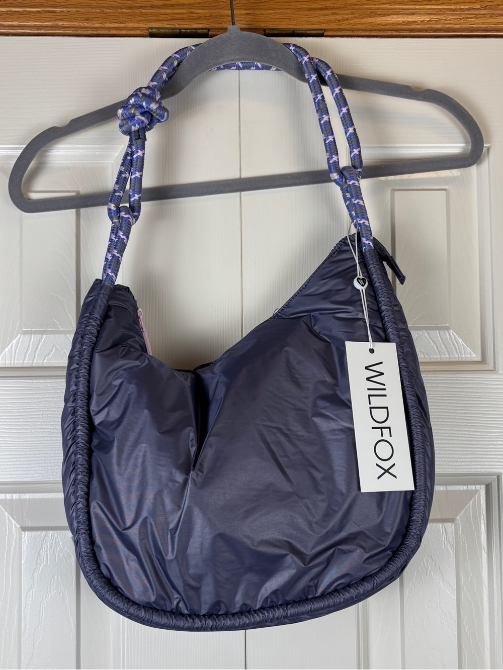 NWT Wildfox Puffer Parachute Shoulder Bag Rope Strap
